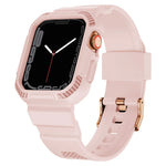 一体型カーボンファイバーパターンシリコンウォッチバンド Apple Watchシリーズ用、7 41mm / 6&SE&5&4 40mm / 3&2&1 38mm、7 45mm / 6&SE&5&4 44mm / 3&2&1 42mm
