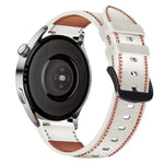 縫い糸本革ウォッチバンド Samsung Galaxy Watch 3 45mm用、Huawei Watch GT 3 46mm用