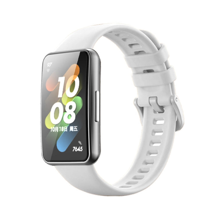 Pure Color Silicone Watch Band, For Huawei Band 7 / Honor Band 7