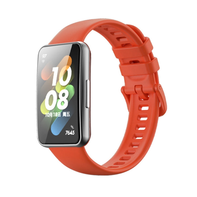 Pure Color Silicone Watch Band, For Huawei Band 7 / Honor Band 7