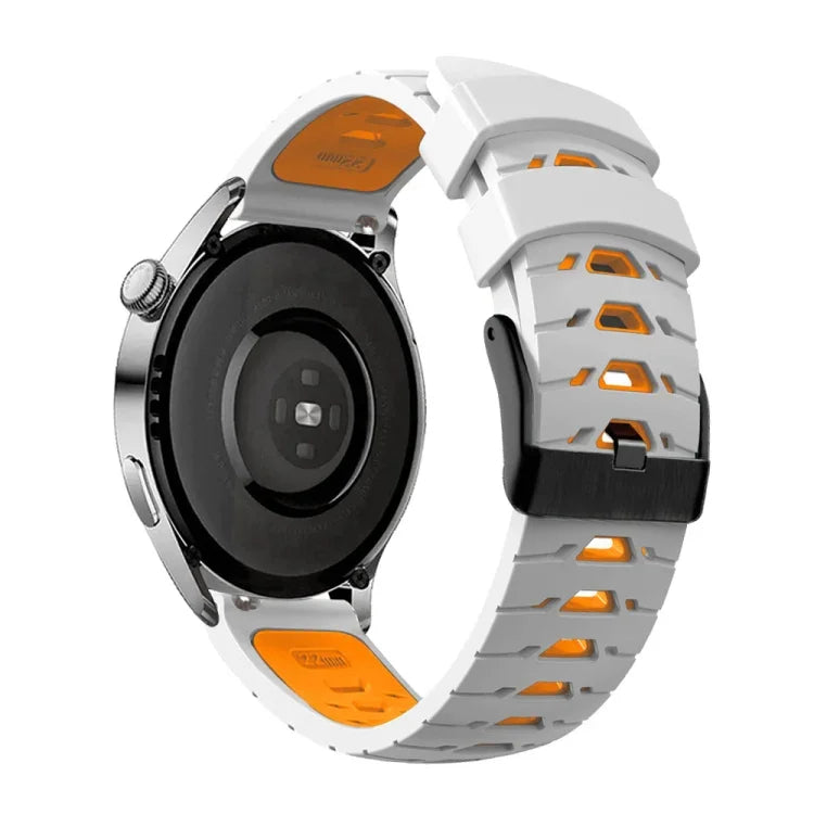 Trapezoidal Three-row Hole Silicone Watch Band, For Samsung Galaxy Watch 4 / Watch4 Classic, For Samsung Galaxy Watch 42mm, For Samsung Galaxy Watch 46mm, For Samsung Galaxy Watch Active