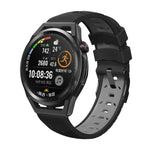 Trapezoidal Three-row Hole Silicone Watch Band, For Samsung Galaxy Watch 4 / Watch4 Classic, For Samsung Galaxy Watch 42mm, For Samsung Galaxy Watch 46mm, For Samsung Galaxy Watch Active