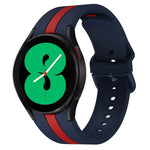 Samsung Galaxy Watch4 40/44mm / Watch4 Classic 42/46mm用 三本縦ストライプ 二色シリコンウォッチバンド