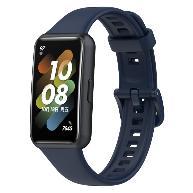 Metal Head Silicone Watch Band, For Huawei Band 7