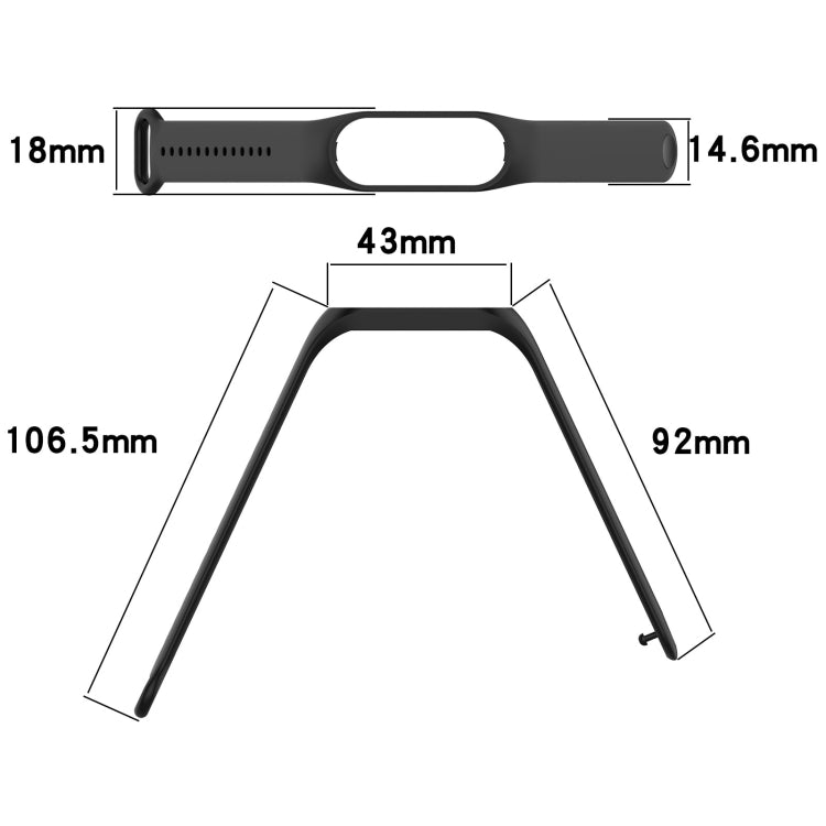 Official Silicone Watch Band, For Xiaomi Mi Band 7 / 7NFC / 6 / 6 NFC / 5 / 5 NFC / Amazfit Band 5