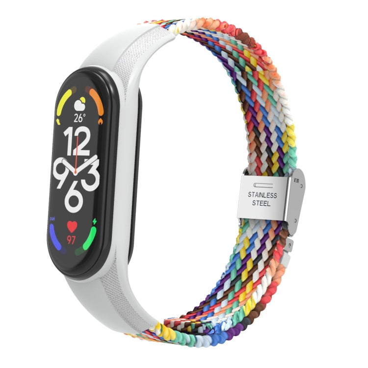 Adjustable Nylon Braided Integrated Watch Band, For Xiaomi Mi Band 7
