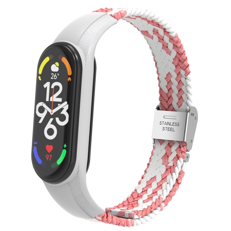 Adjustable Nylon Braided Integrated Watch Band, For Xiaomi Mi Band 7