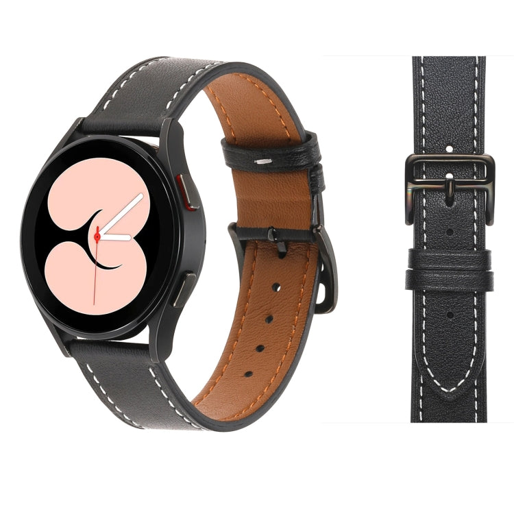 プレーン織り革ウォッチバンド、Samsung Galaxy Watch4 40mm / 44mm用