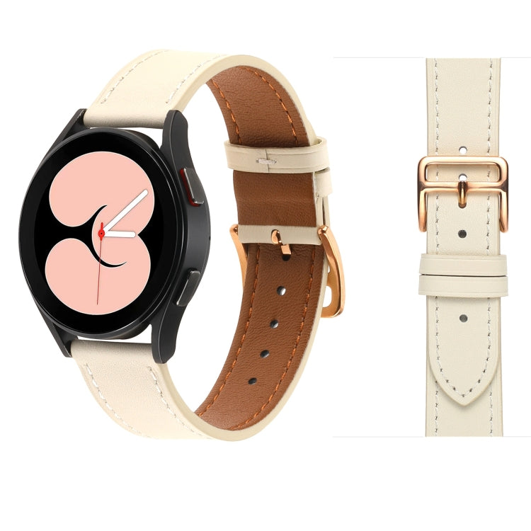 プレーン織り革ウォッチバンド、Samsung Galaxy Watch4 40mm / 44mm用