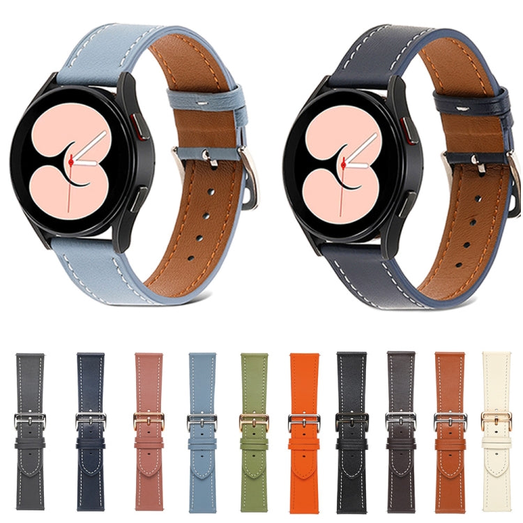 プレーン織り革ウォッチバンド、Samsung Galaxy Watch4 40mm / 44mm用