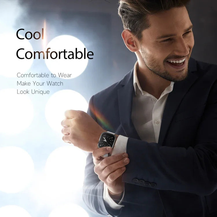 DUX DUCIS 電気めっきPCウォッチケース Apple Watchシリーズ用、Apple Watchシリーズ 9 / 8 / 7 45mm用