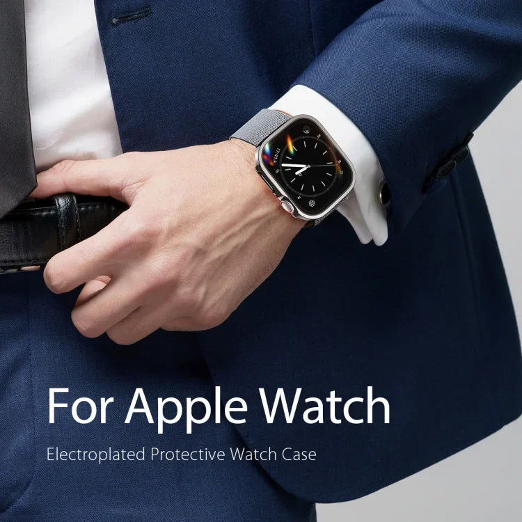 DUX DUCIS 電気めっきPCウォッチケース Apple Watchシリーズ用、Apple Watchシリーズ 9 / 8 / 7 45mm用