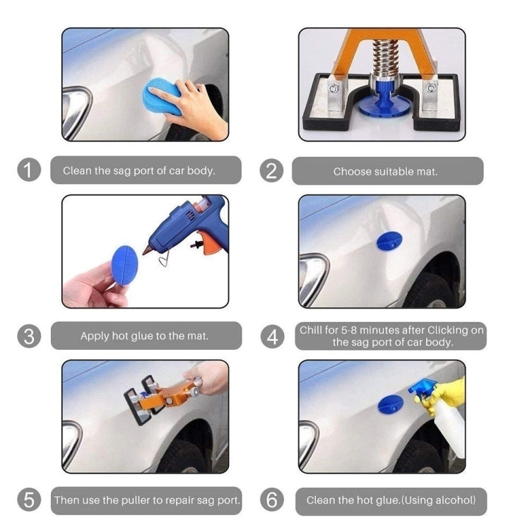 54 in 1 12V Car Cigarette Lighter Plug Paintless Dent Puller, 54 in 1
