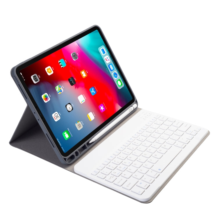 布地テクスチャー 着脱式 マグネット Bluetoothキーボード 横開き レザーケース iPad Pro 11 2020 / 2018用 ホルダー＆ペンスロット付き, RK11, RK11D バックライト