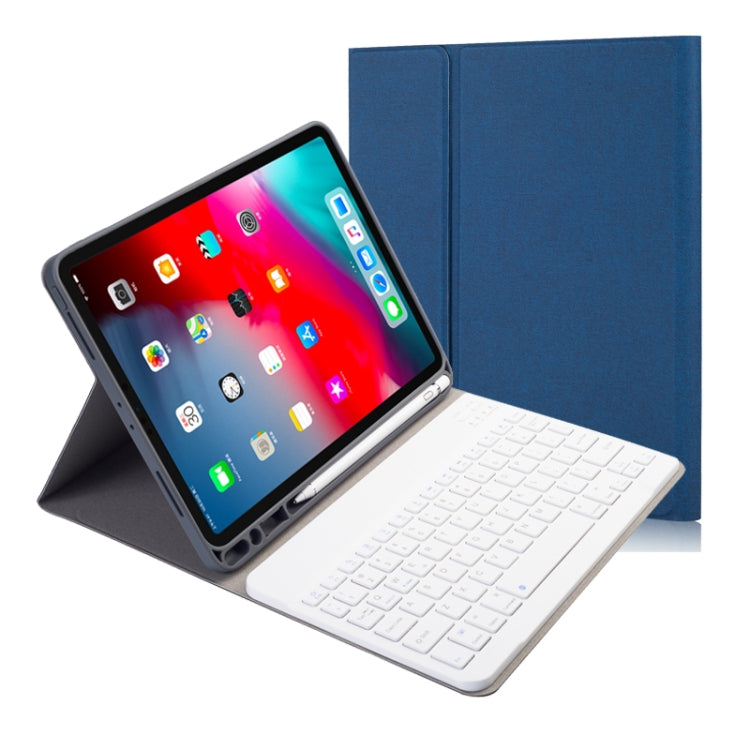 布地テクスチャー 着脱式 マグネット Bluetoothキーボード 横開き レザーケース iPad Pro 11 2020 / 2018用 ホルダー＆ペンスロット付き, RK11, RK11D バックライト