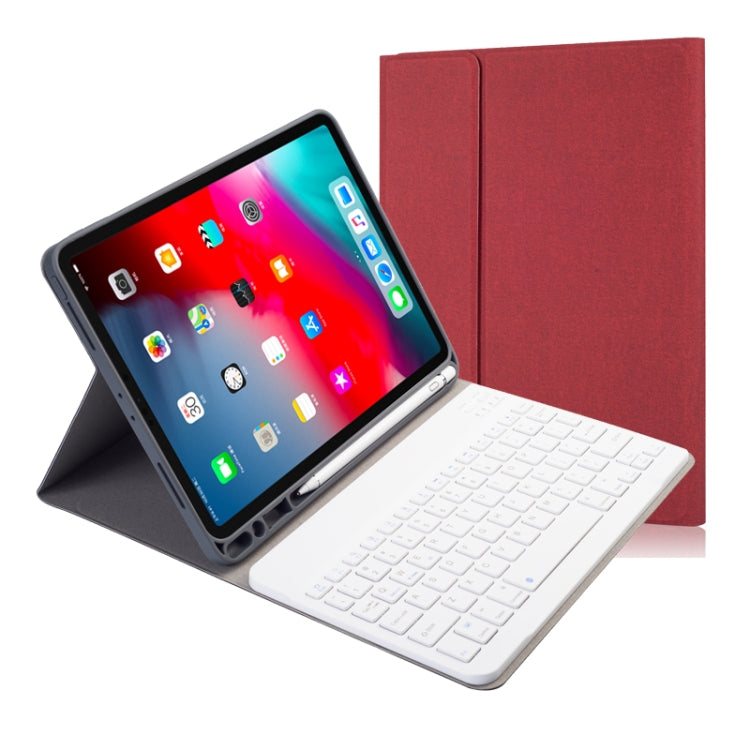 布地テクスチャー 着脱式 マグネット Bluetoothキーボード 横開き レザーケース iPad Pro 11 2020 / 2018用 ホルダー＆ペンスロット付き, RK11, RK11D バックライト