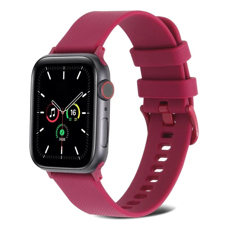 プレーン織りシリコンウォッチバンド Apple Watchシリーズ用、7 41mm / 6&SE&5&4 40mm / 3&2&1 38mm、7 45mm / 6&SE&5&4 44mm / 3&2&1 42mm