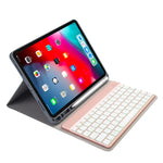 RK11A バックライト TPU マルチカラ―ライト Bluetoothキーボード 横開き レザーケース iPad Pro 11 2020 / 2018用 ホルダー＆ペンスロット付き