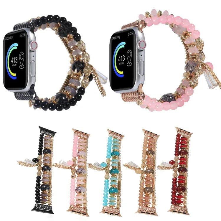 チェーンタッセルウォッチバンド Apple Watchシリーズ用、7 41mm / 6&SE&5&4 40mm / 3&2&1 38mm、7 45mm / 6&SE&5&4 44mm / 3&2&1 42mm