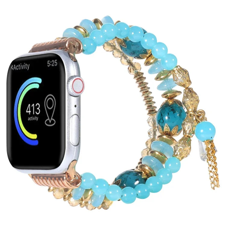 チェーンタッセルウォッチバンド Apple Watchシリーズ用、7 41mm / 6&SE&5&4 40mm / 3&2&1 38mm、7 45mm / 6&SE&5&4 44mm / 3&2&1 42mm