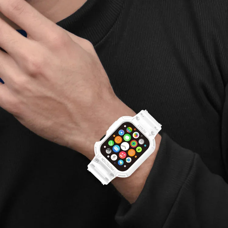 一体型TPUウォッチバンド Apple Watchシリーズ用、7 41mm / 6&SE&5&4 40mm / 3&2&1 38mm、7 45mm / 6&SE&5&4 44mm / 3&2&1 42mm