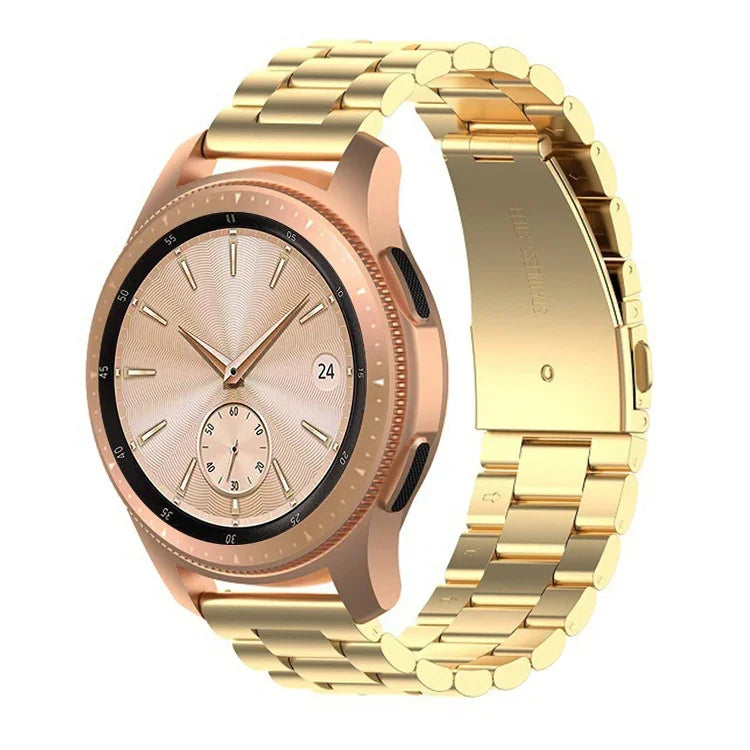 46mm 三連パール スチールウォッチストラップ、Galaxy Watch用