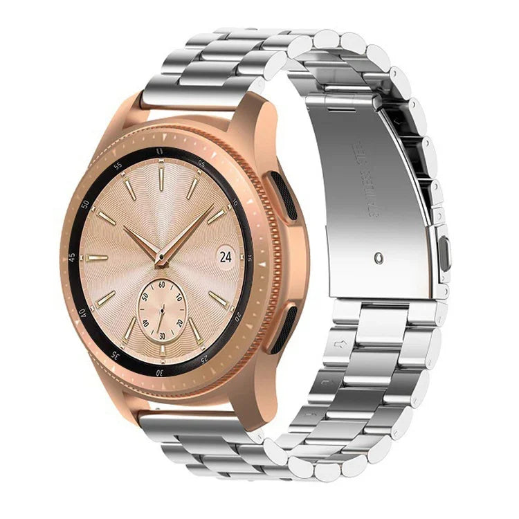 46mm 三連パール スチールウォッチストラップ、Galaxy Watch用