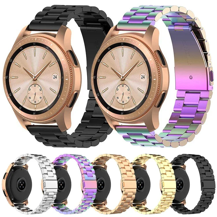 46mm 三連パール スチールウォッチストラップ、Galaxy Watch用