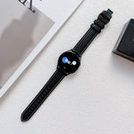 バタフライバックルステッチ 本革ウォッチバンド、Samsung Galaxy Watch4 20mm用、Huawei Watch GT 3 Pro 22mm用
