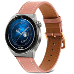 プレーン織り本革ウォッチバンド、Samsung Galaxy Watch4 20mm用、Huawei Watch GT 3 Pro 22mm用
