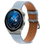プレーン織り本革ウォッチバンド、Samsung Galaxy Watch4 20mm用、Huawei Watch GT 3 Pro 22mm用
