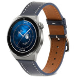 プレーン織り本革ウォッチバンド、Samsung Galaxy Watch4 20mm用、Huawei Watch GT 3 Pro 22mm用