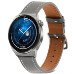 プレーン織り本革ウォッチバンド、Samsung Galaxy Watch4 20mm用、Huawei Watch GT 3 Pro 22mm用