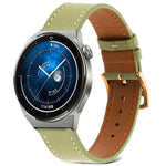 プレーン織り本革ウォッチバンド、Samsung Galaxy Watch4 20mm用、Huawei Watch GT 3 Pro 22mm用
