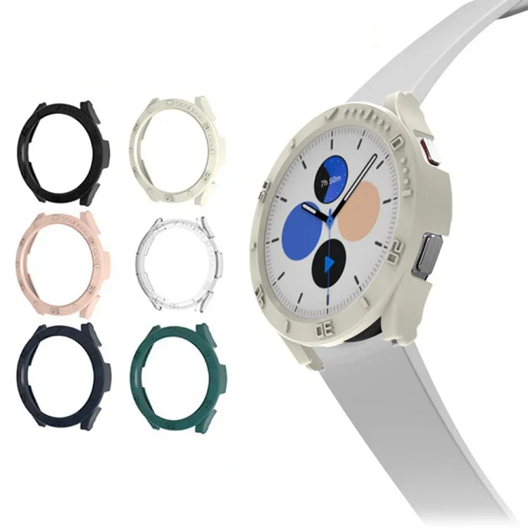 PCフレーム ハーフパックウォッチケース スケール付き、Samsung Galaxy Watch4 40mm用、Samsung Galaxy Watch4 44mm用