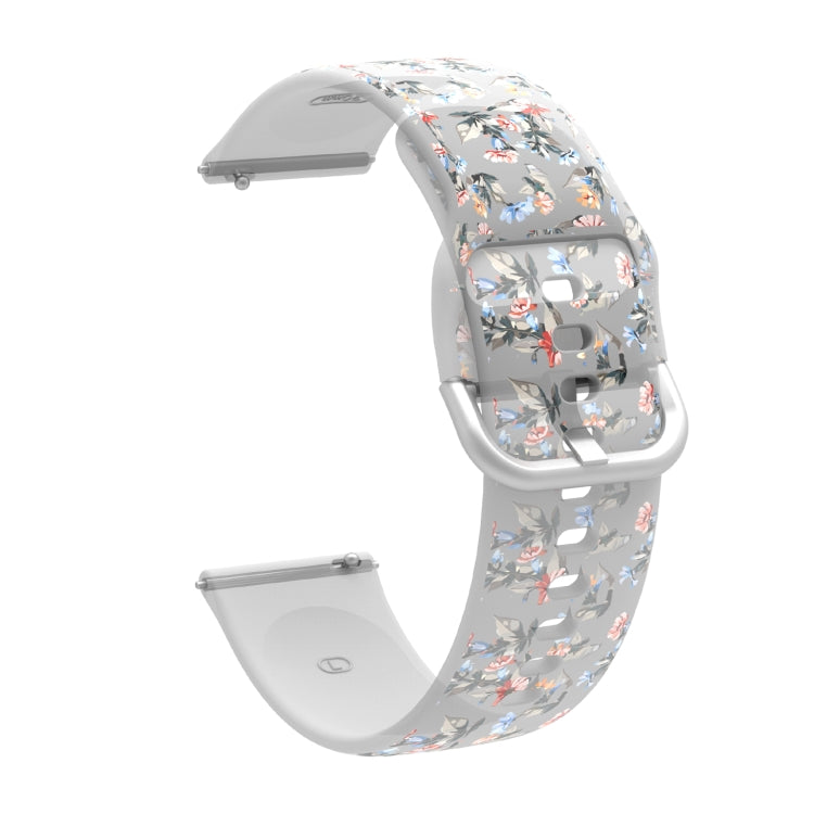 透明プリントTPUシリコンウォッチバンド、Samsung Galaxy Watch4 20mm用、Huawei Watch GT 3 Pro 22mm用
