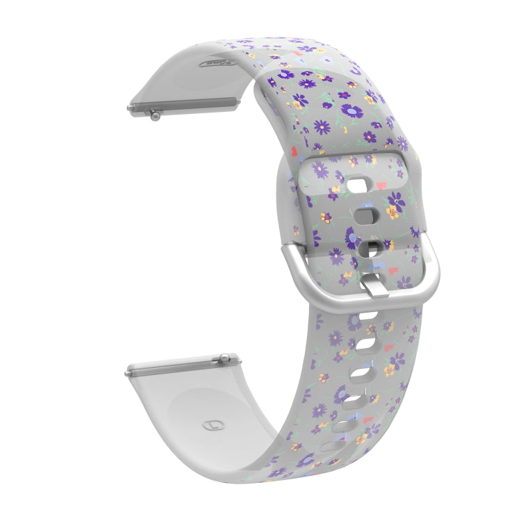 透明プリントTPUシリコンウォッチバンド、Samsung Galaxy Watch4 20mm用、Huawei Watch GT 3 Pro 22mm用