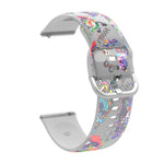 透明プリントTPUシリコンウォッチバンド、Samsung Galaxy Watch4 20mm用、Huawei Watch GT 3 Pro 22mm用