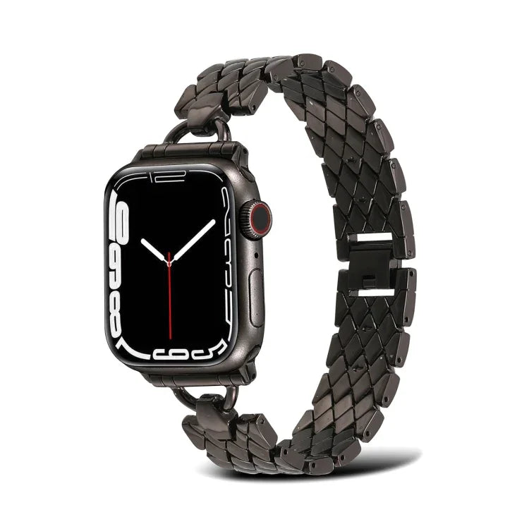 D字型ひし形メタルウォッチバンド Apple Watchシリーズ用, 7 45mm / 6&SE&5&4 44mm / 3&2&1 42mm, 7 41mm / 6&SE&5&4 40mm / 3&2&1 38mm
