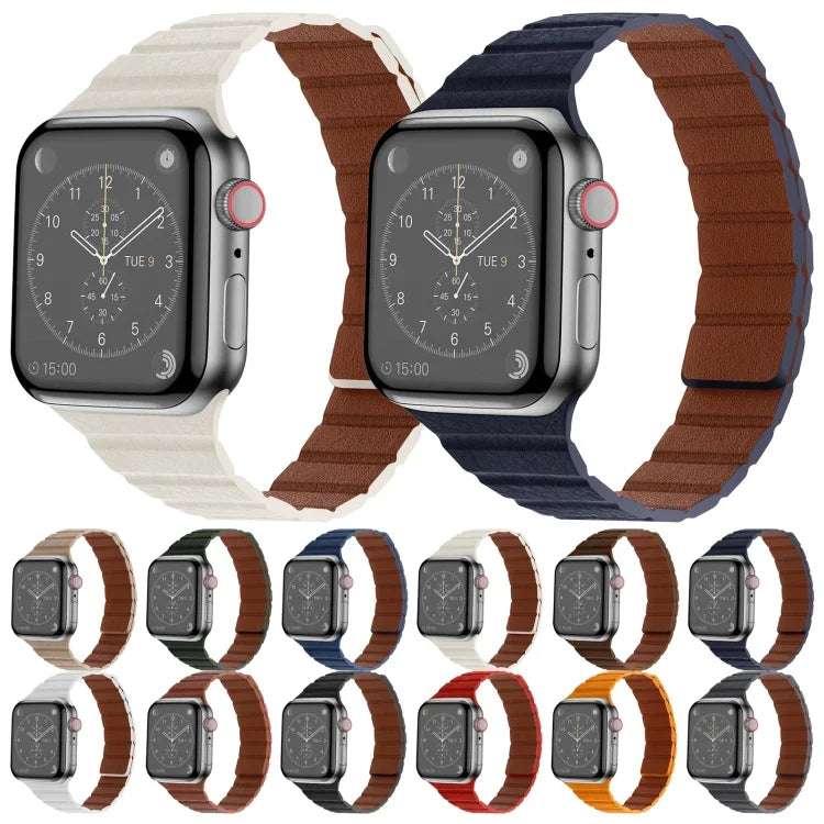 強力マグネットレザーワッチバンド Apple Watchシリーズ用, 7 41mm / 6&SE&5&4 40mm / 3&2&1 38mm, 7 45mm / 6&SE&5&4 44mm / 3&2&1 42mm