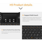 H9 2.4GHz ミニ ワイヤレス エアマウス QWERTYキーボード 白色バックライト＆タッチパッド付き PC、TV用、白色バックライト付き