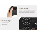 H9 2.4GHz ミニ ワイヤレス エアマウス QWERTYキーボード 白色バックライト＆タッチパッド付き PC、TV用、白色バックライト付き