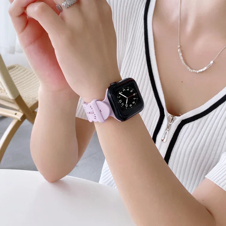 スノーフレークシリコンウォッチバンド Apple Watchシリーズ用, 7 41mm / 6&SE&5&4 40mm / 3&2&1 38mm, 7 45mm / 6&SE&5&4 44mm / 3&2&1 42mm