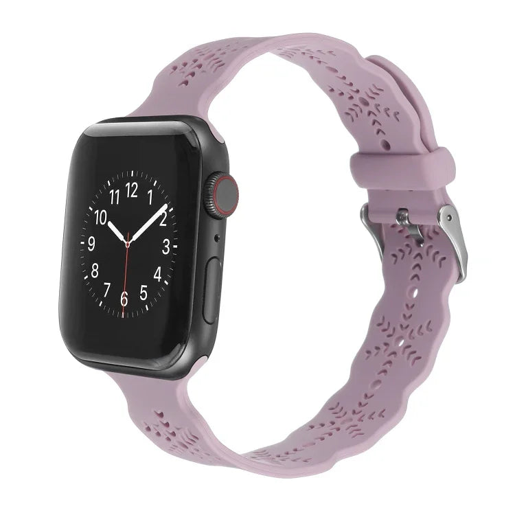 スノーフレークシリコンウォッチバンド Apple Watchシリーズ用, 7 41mm / 6&SE&5&4 40mm / 3&2&1 38mm, 7 45mm / 6&SE&5&4 44mm / 3&2&1 42mm