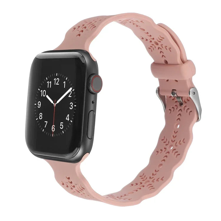 スノーフレークシリコンウォッチバンド Apple Watchシリーズ用, 7 41mm / 6&SE&5&4 40mm / 3&2&1 38mm, 7 45mm / 6&SE&5&4 44mm / 3&2&1 42mm