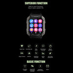 C20 1.71インチ TFT HD画面スマートウォッチ、心拍数測定／血中酸素測定対応