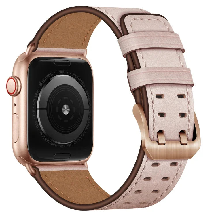 ダブルバックルレザーワッチバンド Apple Watchシリーズ用, 7 41mm / 6&SE&5&4 40mm / 3&2&1 38mm, 7 45mm / 6&SE&5&4 44mm / 3&2&1 42mm