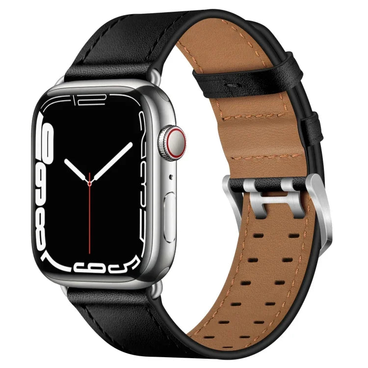 ダブルバックルレザーワッチバンド Apple Watchシリーズ用, 7 41mm / 6&SE&5&4 40mm / 3&2&1 38mm, 7 45mm / 6&SE&5&4 44mm / 3&2&1 42mm