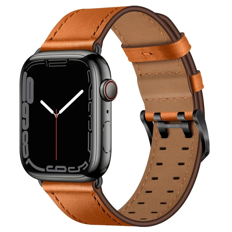 ダブルバックルレザーワッチバンド Apple Watchシリーズ用, 7 41mm / 6&SE&5&4 40mm / 3&2&1 38mm, 7 45mm / 6&SE&5&4 44mm / 3&2&1 42mm