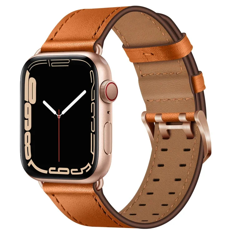 ダブルバックルレザーワッチバンド Apple Watchシリーズ用, 7 41mm / 6&SE&5&4 40mm / 3&2&1 38mm, 7 45mm / 6&SE&5&4 44mm / 3&2&1 42mm